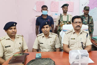 Naxalite of PLFI squad arrested cartridges and pamphlets recovered