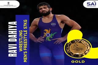 Etv Bhar Ravi Kumar Dahiya wins gold Ravi Dahiya wins Wrestler Ravi wins gold at CWG 2022 India wrestlers at Commonwealth Games 2022 at