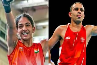 Etv Bhara Amit Panghal in CWG final Boxer Nitu in final of CWG Indian boxers in CWG finals India at Commonwealth Games 2022 Birmingham Games 2022 t