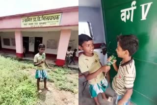 School student Sarfaraz  Sarfaraz reporting plight of school  plight of school in Godda  Godda news  Jharkhand news  6th grader turns into a journo to report on schools deteriorating condition in Godda  Godda school news  Sarfaraz Khan  സ്‌കൂളിന്‍റെ ശോചനീയാവസ്ഥ റിപ്പോർട്ട് ചെയ്‌ത് ആറാം ക്ലാസുകാരൻ  ജാർഖനണ്ഡിൽ സർക്കാർ സ്‌കൂളിന്‍റെ ശേചനീയവസ്ഥ റിപ്പോർട്ട് ചെയ്‌ത് വിദ്യാർഥി  സ്‌കൂളിന്‍റെ ശോചനീയാവസ്ഥ തുറന്നുകാട്ടി ആറാം ക്ലാസുകാരൻ  ജാർഖണ്ഡ് വാർത്തകൾ  വൈറലായി സർഫറാസ് ഖാൻ എന്ന ആറാം ക്ലാസുകാരൻ  സർഫറാസ് ഖാൻ  സ്വച്ഛ് ഭാരത് അഭിയാനെയും സർഫറാസ് വീഡിയോയിലൂടെ പരിഹസിക്കുന്നുണ്ട്