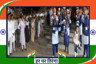 School students performing a street play in Yavatmal