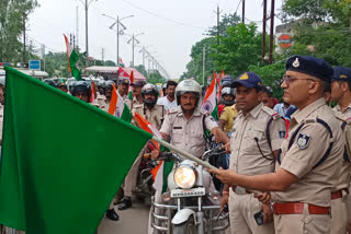 Satna Police tricolor bike rally