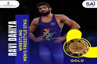Ravi Dahiya won gold medal