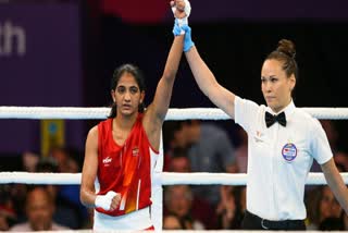 CWG 2022  Nitu Ghanghas wins gold  Nitu Ghanghas  Nitu Ghanghas wins gold in women s minimumweight category  നിതു ഗംഗാസിന് സ്വര്‍ണം  നിതു ഗംഗാസ്  കോമണ്‍വെല്‍ത്ത് ഗെയിംസ്