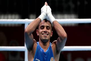 Etv Bharatamit panghal won gold medal in cwg 2022