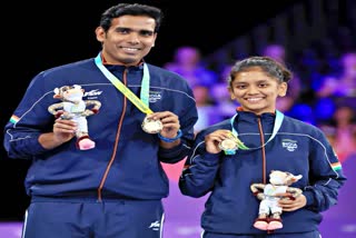 commonwealth games 2022  Achanta Sharath Kamal  Sreeja Akula  Sharath and Sreeja win Mixed doubles gold  india in commonwealth games 2022  श्रीजा अकुला  अचंता शरत कमल  राष्ट्रमंडल खेलों 2022  शरत और श्रीजा की जोड़ी ने स्वर्ण जीता