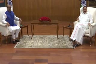 Etv Bharatउपराष्ट्रपति वेंकैया नायडू से मिले लोकसभा स्पीकर ओम बिरला