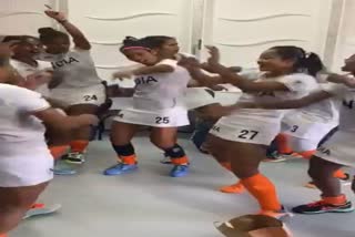 Indian womens Hockey Team Dance