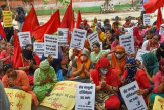 Anganwadi workers stage protest to demand reinstatement of terminated staff, 40 detained