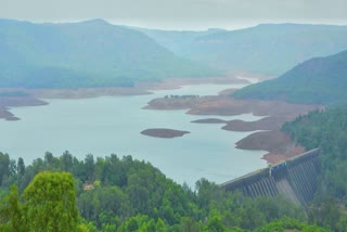 Record rainfall in the water area of the Koyna Dam