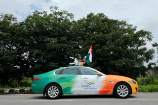 A businessman from Surat painted a car in the tricolor worth crores