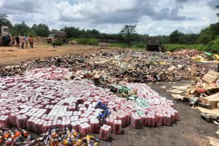 Illegal liquor destroyed in Bokajan