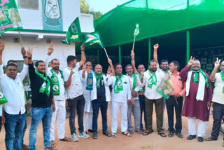 rjd leaders celebration in nawada