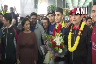 gold-medallist-shuttler-lakshya-sen-arrives-bengaluru