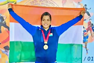 Etv Bha Priyanka Kewat wins Priyanka wins gold in Wushu Indians at Wushu Tournament Madhya Pradesh Priyanka wins medal rat