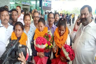 Jharkhand women hockey player reached Ranchi by winning medal in Commonwealth Games