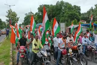 tiranga yatra on bike in balasore