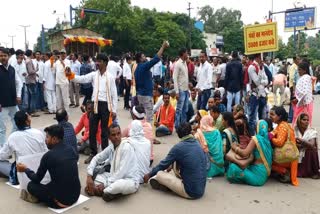 protest of chhattisgarh sarpanch union