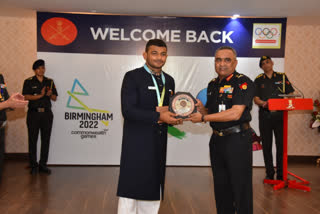 Army Chief Gen Felicitates Army Sportsperson  CWG 2022 indian army sports persons  ചീഫ് ജനറല്‍ മനോജ് പാണ്ഡെ  കരസേന മേധാവി മനോജ് പാണ്ഡെ  മിഷൻ ഒളിമ്പിക്  ഇന്ത്യന്‍ കരസേന