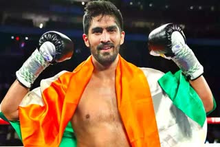 Etv Bharat Vijender Singh interview Vijender Singh bout Vijender Singh pro boxing bout Vijender Singh against Sulley India boxing updates