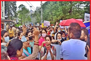 vocational teachers protest in shimla