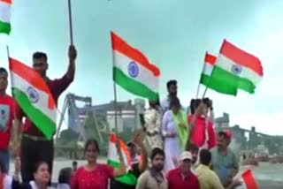 Tiranga Rally in Tapi River in Surat