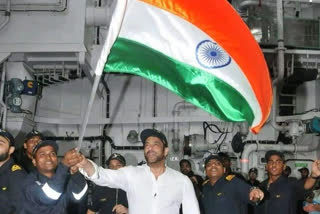 alman Khan and INS Visakhapatnam