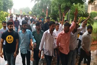 NSUI and ABVP Protest in MDS University