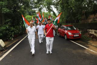 RALLY OF CRPF TO MAKE HAR GHAR TIRANGA PROGRAM  SUCCESS IN BHUBANESWAR