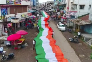 321 ft long tricolor rally in Maharashtra's Satara