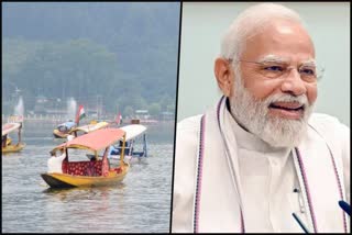 pm modi on tiranga shikara rally at dal lake