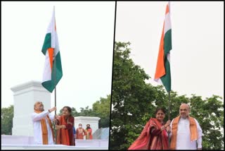 union home minister amit shah hoist the tricolour