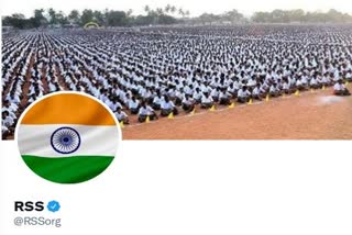 Etv Bharatrss changes profile pictures to national flag