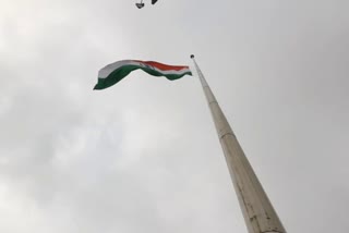 flag hoist on the highest flagpole in the country