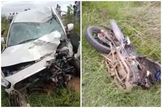 Karnataka persons died  Andhra Pradesh road accident  people died in road accident at Anantapur  Andhra Pradesh news  ಮೊಹರಂ ಮುಗಿಸಿ ಬೆಂಗಳೂರಿಗೆ ಬೈಕ್​ ಮೇಲೆ ತೆರಳುತ್ತಿದ್ದ ಸಹೋದರರು  ಆಂಧ್ರದಲ್ಲಿ ಸಂಭವಿಸಿದ ಅಪಘಾತ  ಕೂಲಿಗಾಗಿ ಬೆಂಗಳೂರಿಗೆ ವಲಸೆ  ಕಾರು ಮತ್ತು ಬೈಕ್ ಡಿಕ್ಕಿ