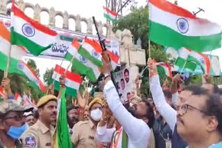 Minister Srinivas goud firing in Freedom for Rally in mahaboobnagar