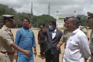 minister-r-ashok-visits-idgah-maidan-in-chamarajpet-bengaluru