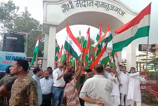 tricolor rally in ramanujganj