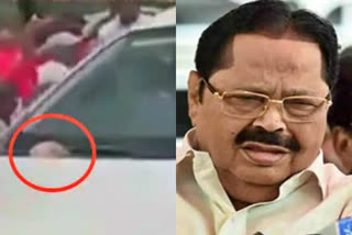 slipper thrown on Tamil Nadu Finance ministers car  bjp thrown slipper on Finance ministers car  ptr car slipper issue  Duraimurugan Statement on ptr car slipper issue  Duraimurugan Statement  நிதியமைச்சர் கார் மீது காலணி வீசிய பாஜக  பாஜகவுக்கு துரைமுருகன் கண்டனம்  நிதியமைச்சர் கார் மீது காலணி  பிடிஆர் காரி மீது காலணி வீசிய பாஜகவினர்