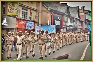 Fire department tiranga yatra in Shimla