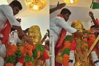 maruthu brothers statue  sivagangai maruthu brothers statue  respect to maruthu brothers statue  bjp state president annamalai  annamalai respect to maruthu brothers  tamil nadu bjp state president  sivagangai news  sivagangai latest news  மருது சகோதரர்கள் சிலைக்கு மரியாதை  மருது சகோதரர்கள் சிலை  சிவகங்கை மருது சகோதரர்கள் சிலை  மருது சகோதரர்கள் சிலைக்கு மரியாதை செலுத்திய அண்ணாமலை  பாஜக மாநிலத் தலைவர் அண்ணாமலை  தமிழ்நாடு பாஜக மாநிலத் தலைவர்  தமிழ்நாடு பாஜக மாநிலத் தலைவர் அண்ணாமலை