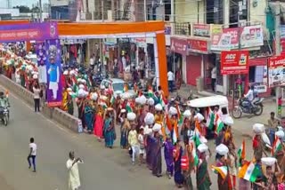 roti-procession-with-tiranga-by-women-for-basaveshwar-fair