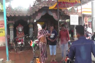 WATER LOGGING SITUATION IN KAKATPUR TEMPLE DUE TO HEAVY RAIN