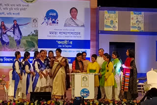 Shashi Panja Chandrima Bhattacharya felicitate girl students in Kanyashree Divas 2022