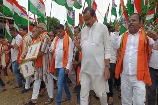 triranga rally by bjp in Jallarpur Panchayat on the occasion of azadi ka Amrit Mahotsav