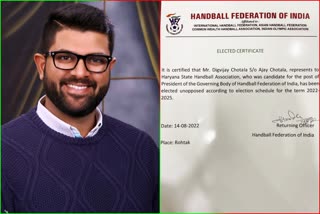 Digvijay Chautala President of Handball Federation of India