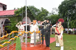 Governor Anusuiya Uikey hoisted flag