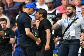 Antonio Conte Thomas Tuchel Confrontation  Antonio Conte  Thomas Tuchel  Chelsea vs Tottenham  Chelsea  Tottenham  ചെൽസി  ടോട്ടൻഹാം  തോമസ് ട്യൂഷല്‍  അന്‍റോണിയോ കോണ്ടെ