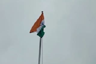 Independence Day celebration amidst heavy rain in Mahasamund