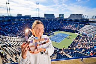 National Bank Open  Simona Halep  Halep wins National Bank Open title for third time  Beatriz Haddad Maia  halep beat Maia  नेशनल बैंक ओपन  हालेप ने तीसरी बार जीता नेशनल बैंक ओपन का टाइटल  बिट्रिज हदाद माइया  हालेप ने माइया को हराया  सिमोना हालेप